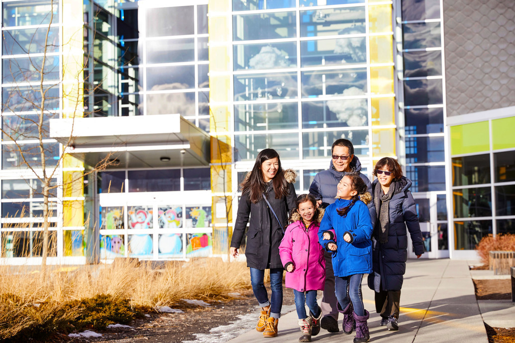 Family walking