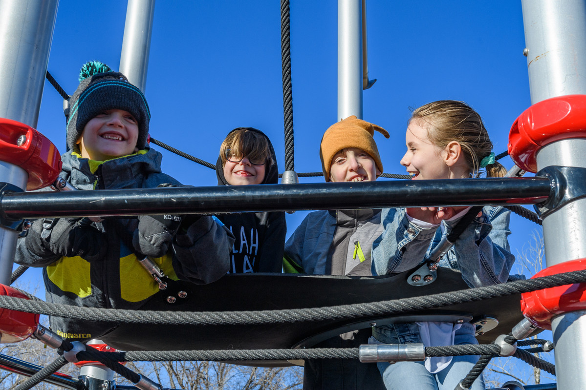 kids playing at a park